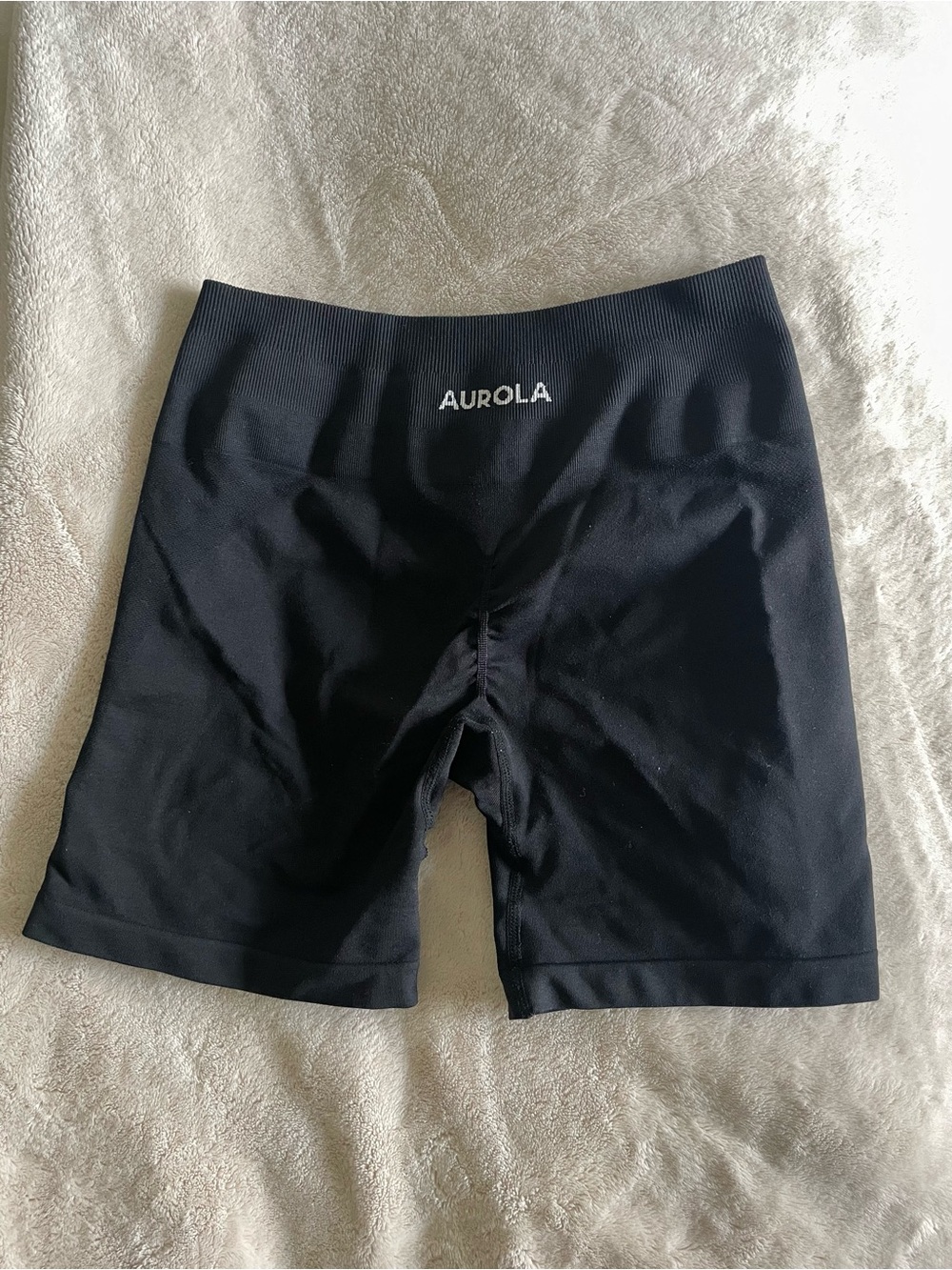 Aurola Intensify Black High-Waist Seamless Bike Shorts - Size S